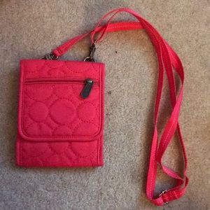 Neon pink pocketbook/ wallet